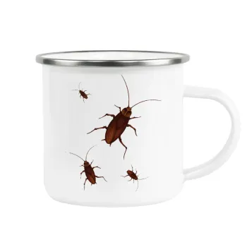 Blattodea, Metallic enamel cup white 360ml