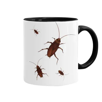 Blattodea, Mug colored black, ceramic, 330ml