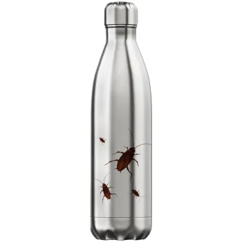 Κατσαρίδα, Μεταλλικό παγούρι θερμός Inox (Stainless steel), διπλού τοιχώματος, 750ml