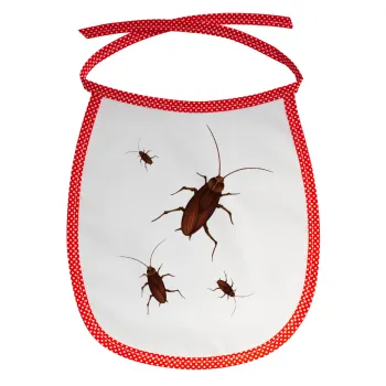 Κατσαρίδα, Σαλιάρα μωρού αλέκιαστη με κορδόνι Κόκκινη