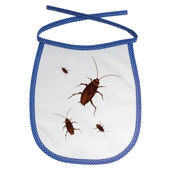 Κατσαρίδα, Σαλιάρα μωρού αλέκιαστη με κορδόνι Μπλε