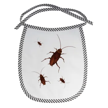 Κατσαρίδα, Σαλιάρα μωρού αλέκιαστη με κορδόνι Μαύρη