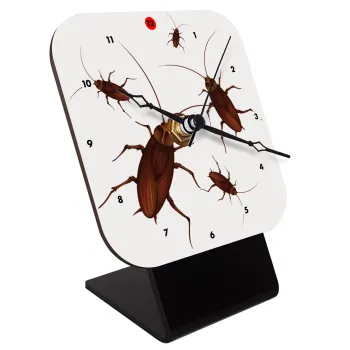 Κατσαρίδα, Επιτραπέζιο ρολόι ξύλινο με δείκτες (10cm)
