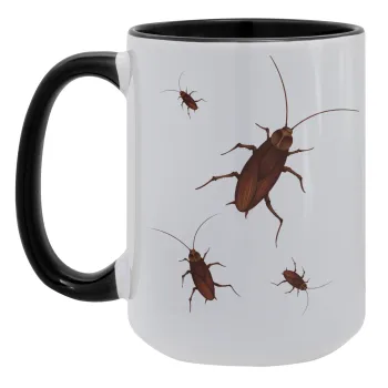 Κατσαρίδα, Κούπα Mega 15oz, κεραμική Μαύρη, 450ml