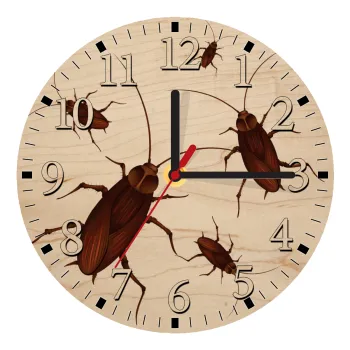 Κατσαρίδα, Ρολόι τοίχου ξύλινο plywood (20cm)