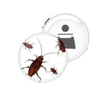 Κατσαρίδα, Μαγνητάκι και ανοιχτήρι μπύρας στρογγυλό διάστασης 5,9cm