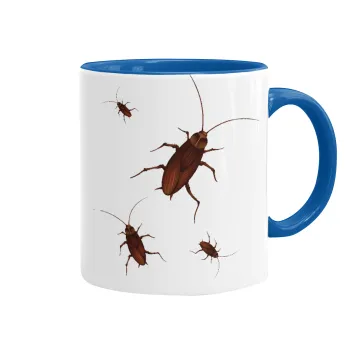 Blattodea, Mug colored blue, ceramic, 330ml