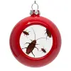 Red Christmas tree ornament bauble 8cm
