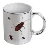 Mug ceramic, silver mirror, 330ml