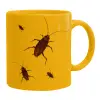 Ceramic coffee mug yellow, 330ml