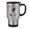 Κούπα ταξιδιού ανοξείδωτη με καπάκι, διπλού τοιχώματος (θερμό) 450ml