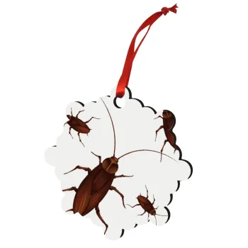 Blattodea, Christmas ornament snowflake wooden 7.5cm