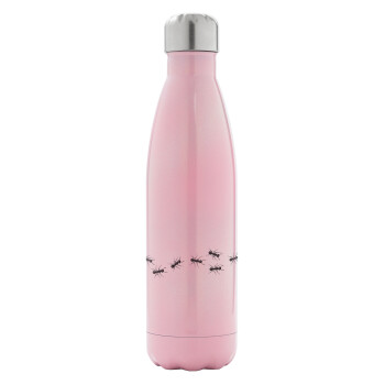 Ants, Metal mug thermos Pink Iridiscent (Stainless steel), double wall, 500ml
