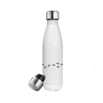 Ants, Metal mug thermos White (Stainless steel), double wall, 500ml