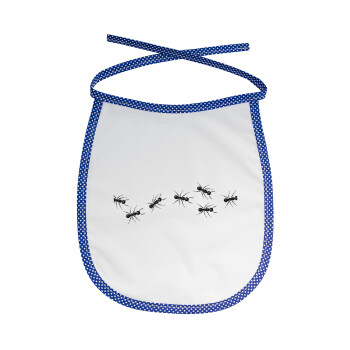 Ants, Σαλιάρα μωρού αλέκιαστη με κορδόνι Μπλε