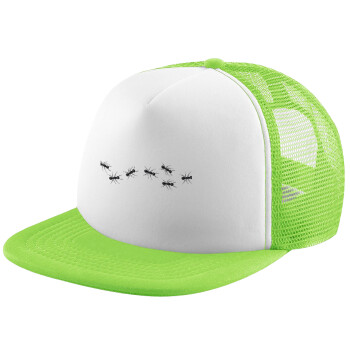Ants, Καπέλο Soft Trucker με Δίχτυ Πράσινο/Λευκό