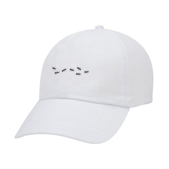 Μυρμήγκια, Καπέλο Ενηλίκων Baseball Λευκό 5-φύλλο (POLYESTER, ΕΝΗΛΙΚΩΝ, UNISEX, ONE SIZE)