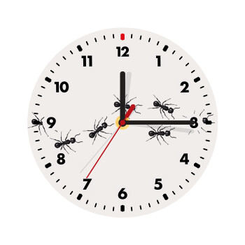 Ants, Wooden wall clock (20cm)
