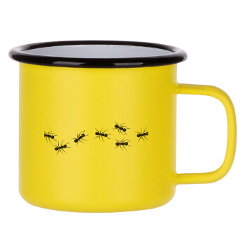 Ants, Metallic enamel MATT Yellow cup 360ml
