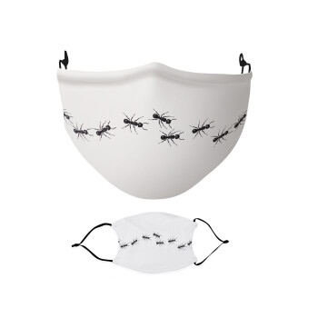 Ants, Μάσκα υφασμάτινη Ενηλίκων πολλαπλών στρώσεων με υποδοχή φίλτρου