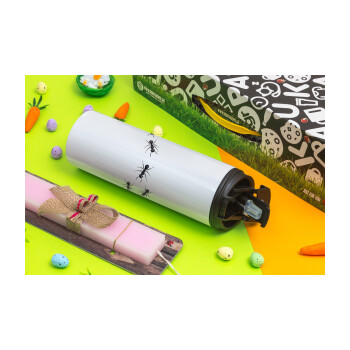 Ants, Easter candle,Travel Tumbler 2 Lids, with metal straw & cleaning brush & aromatic flat candle (30cm) (PINK)