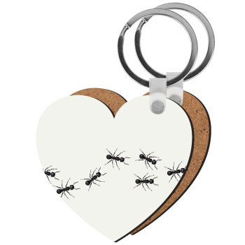 Μυρμήγκια, Μπρελόκ Ξύλινο καρδιά MDF