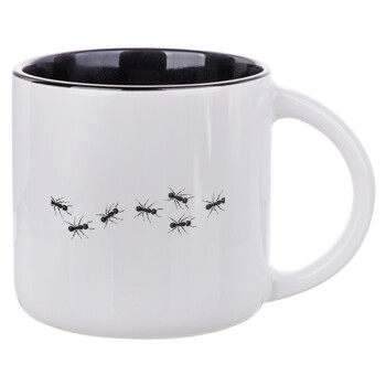 Ants, Κούπα κεραμική 400ml Λευκή/Μαύρη