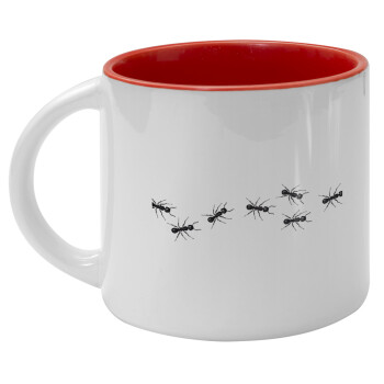 Ants, Κούπα κεραμική 400ml Λευκή/Κόκκινη