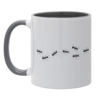 Ants, Mug colored grey, ceramic, 330ml