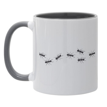 Ants, Mug colored grey, ceramic, 330ml