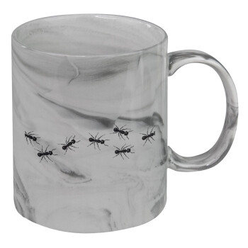 Ants, Mug ceramic marble style, 330ml