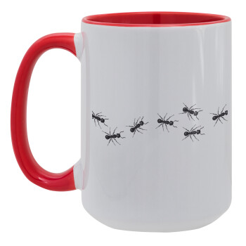 Μυρμήγκια, Κούπα Mega 15oz, κεραμική Κόκκινη, 450ml