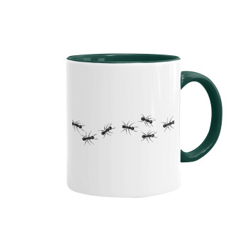 Ants, Mug colored green, ceramic, 330ml