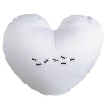 Μυρμήγκια, Μαξιλάρι καναπέ καρδιά 40x40cm περιέχεται το  γέμισμα