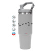 GREY color, 890ml (30oz) stainless Steel Tumbler with Handle