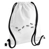 Backpack pouch GYMBAG white, with pocket (40x48cm) & thick cords