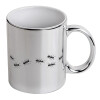 Mug ceramic, silver mirror, 330ml