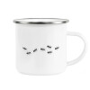 Metallic enamel cup white 360ml