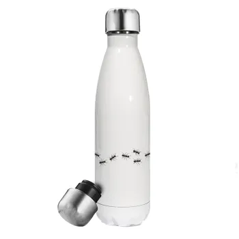 Ants, Metal mug thermos White (Stainless steel), double wall, 500ml