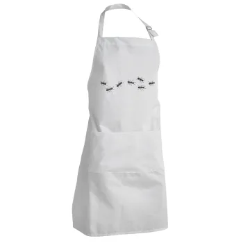 Ants, Adult Chef Apron (with sliders and 2 pockets)