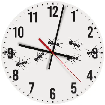 Μυρμήγκια, Ρολόι τοίχου ξύλινο (30cm)
