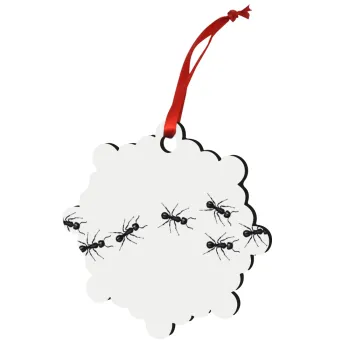 Μυρμήγκια, Στολίδι Χριστουγεννιάτικο στολίδι snowflake ξύλινο 7.5cm