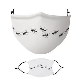 Μυρμήγκια, Μάσκα υφασμάτινη Ενηλίκων πολλαπλών στρώσεων με υποδοχή φίλτρου