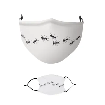 Ants, Μάσκα υφασμάτινη παιδική πολλαπλών στρώσεων με υποδοχή φίλτρου