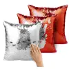 Μαξιλάρι καναπέ Μαγικό Κόκκινο με πούλιες 40x40cm περιέχεται το γέμισμα