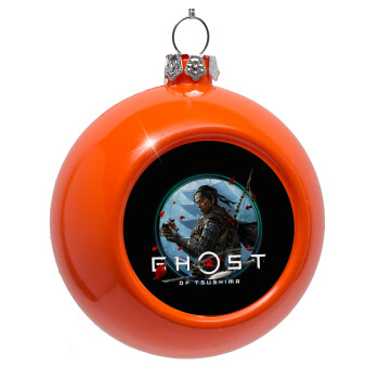 Ghost of Tsushima, Orange Christmas tree ornament bauble 8cm