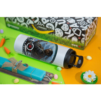 Ghost of Tsushima, Easter candle,Travel Tumbler 2 Lids, with metal straw & cleaning brush & aromatic flat candle (30cm) (BLUE)