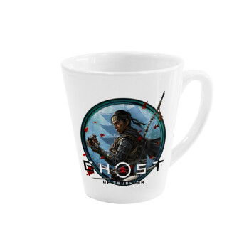 Ghost of Tsushima, Κούπα κωνική Latte Λευκή, κεραμική, 300ml