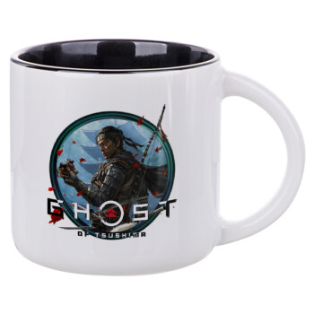 Ghost of Tsushima, Κούπα κεραμική 400ml Λευκή/Μαύρη