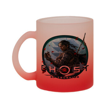 Ghost of Tsushima, Κούπα γυάλινη δίχρωμη με βάση το κόκκινο ματ, 330ml